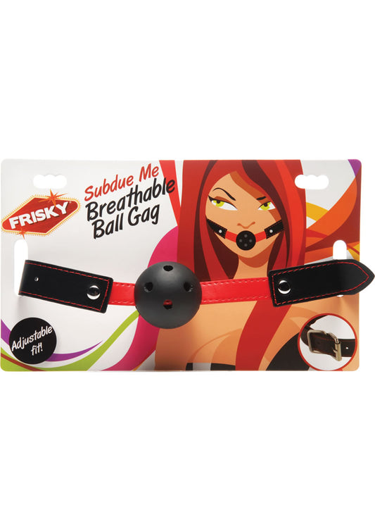 Frisky Subdue Me Breathable Ball Gag - Black