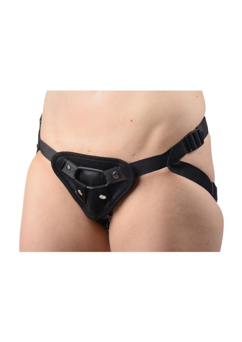 Strap U Sutra Fleece Lined Strap-On with Bullet Pocket - Black