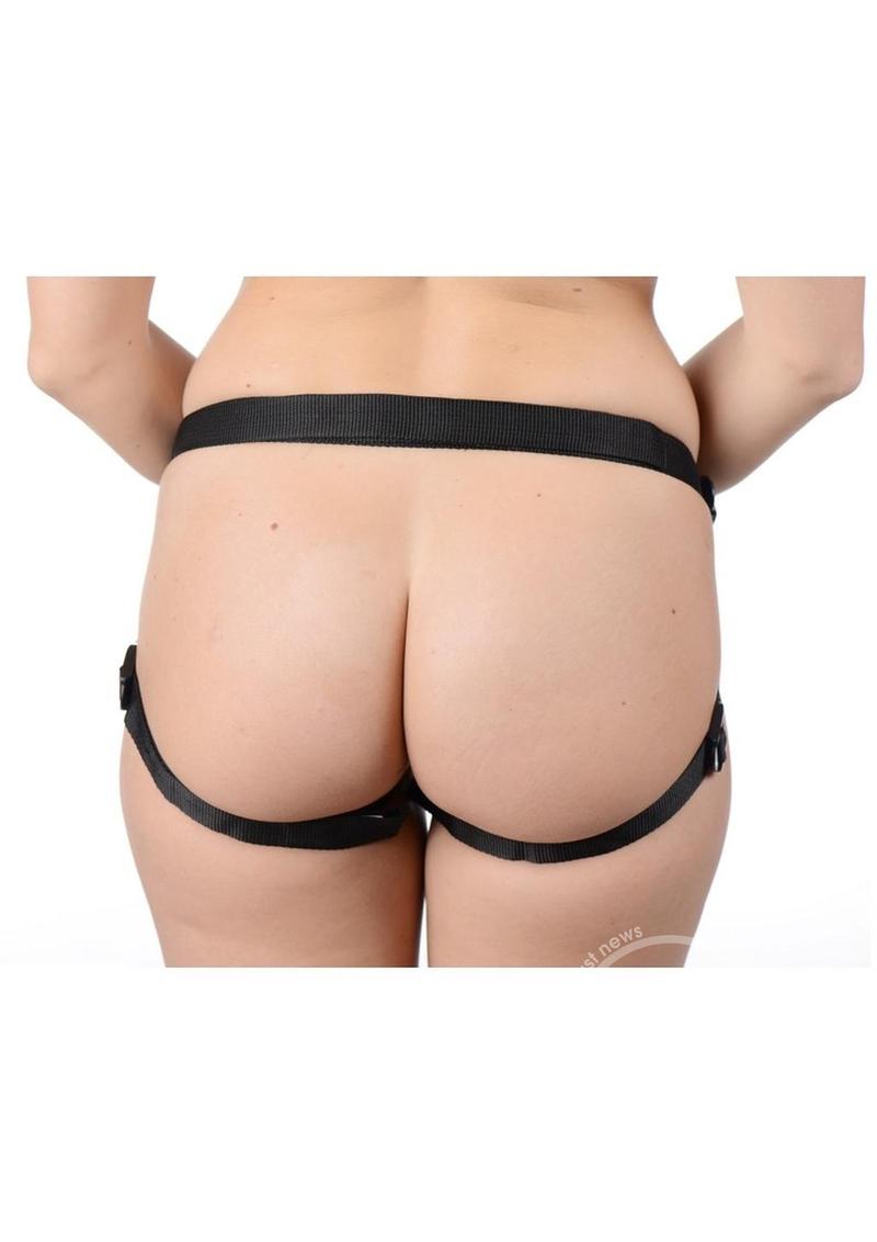 Strap U Sutra Fleece Lined Strap-On with Bullet Pocket - Black