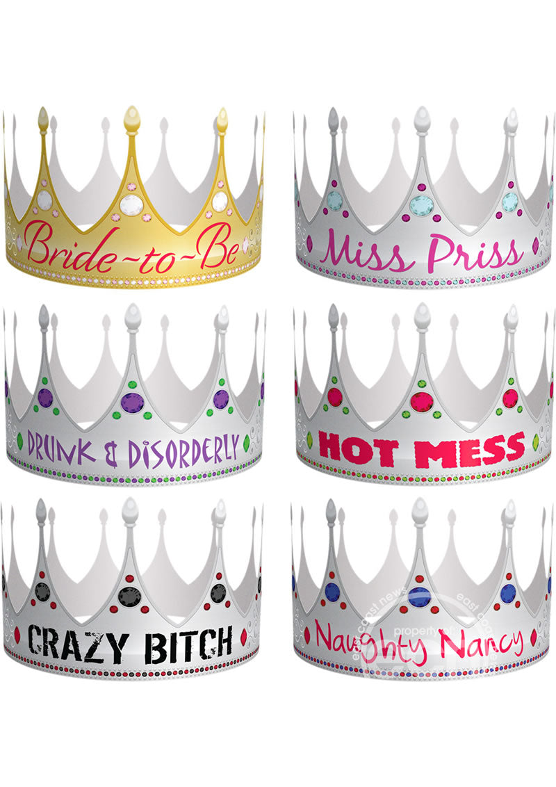 Bride-To-Be's Party Crowns (6 per pack)