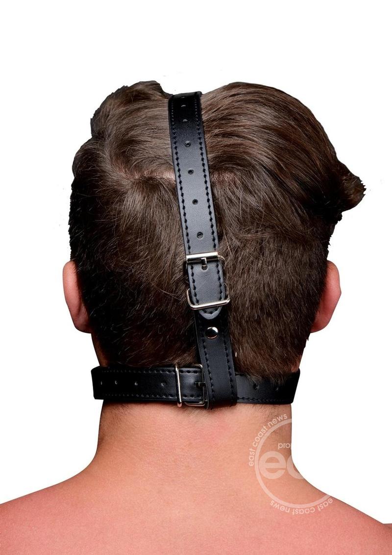 Strict Head Harness with Ball Gag 1.5in - Black