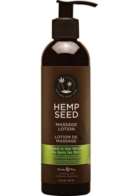 Earthly Body Hemp Seed Massage Lotion Naked in the Woods 8oz