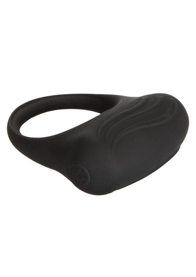 Silicone Lovers Arouser Silicone Vibrating Cock Ring - Black