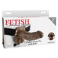 Fetish Fantasy Series Hollow Strap-On Dildo with Balls and Stretchy Harness 7in - Chocolate