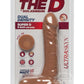 The D Super D Ultraskyn Dildo with Balls 8in - Caramel