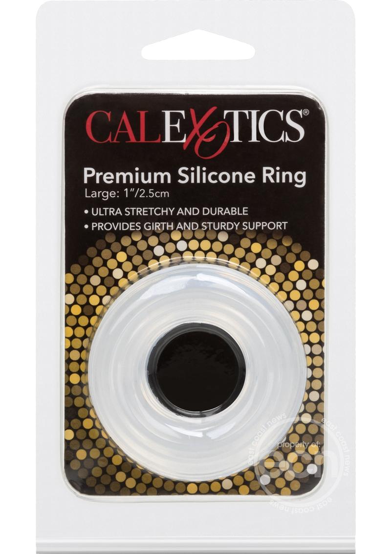 Premium Silicone Cock Ring - Large - Clear