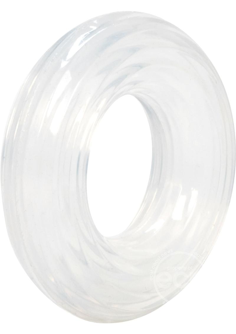 Premium Silicone Cock Ring - Large - Clear