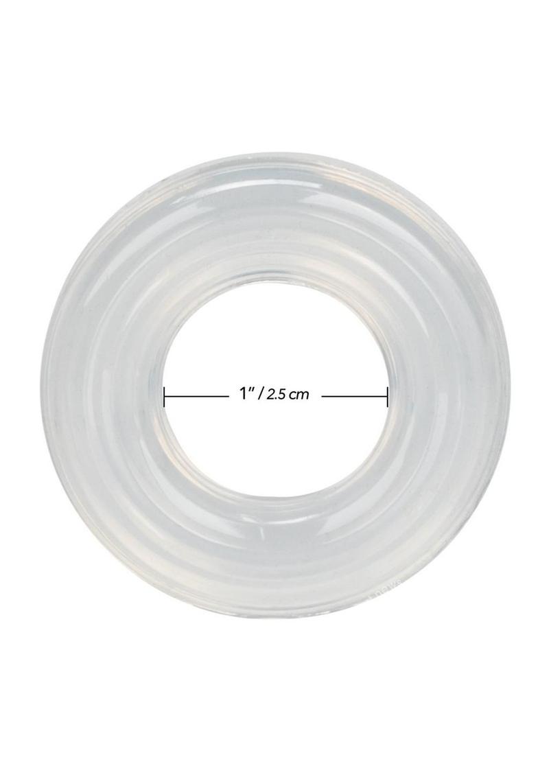 Premium Silicone Cock Ring - Large - Clear