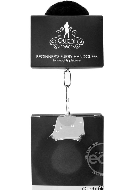 Ouch! Beginner's Furry Handcuffs - Black