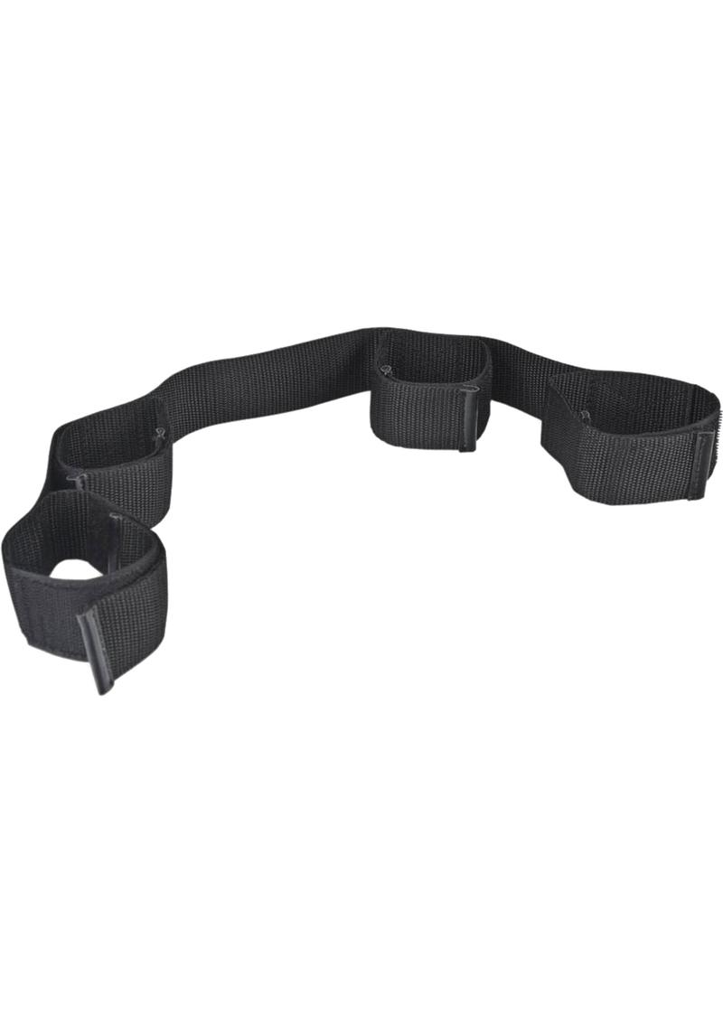 Lux Fetish Bondage Buddy Ankle and Wrist Restraints - Black