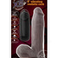 X5 Plus Vibrating Dildo with Remote Control 8in - Chocolate