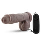 X5 Plus Vibrating Dildo with Remote Control 8in - Chocolate