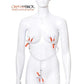 Orange Is The New Black Triple Your Pleasure Nipple and Clitoral Clamps with Chain - Orange