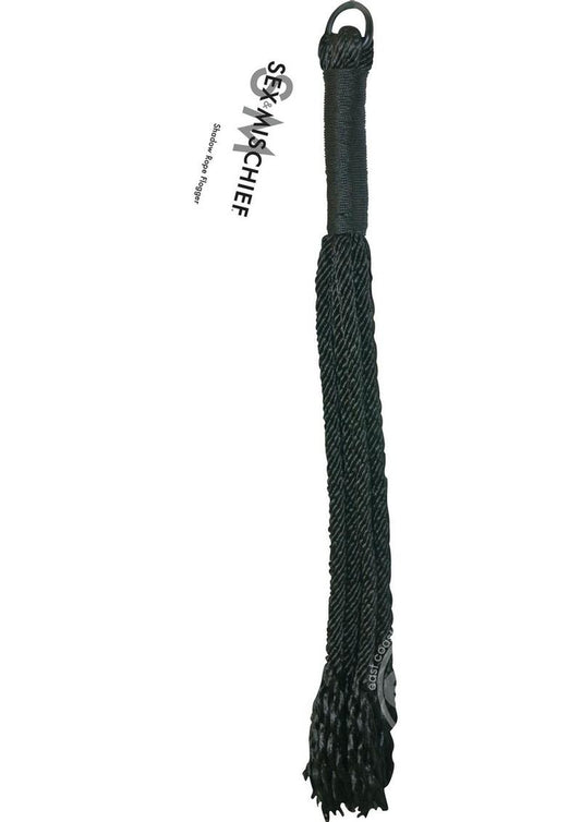 Sex & Mischief Shadow Rope Flogger - Black