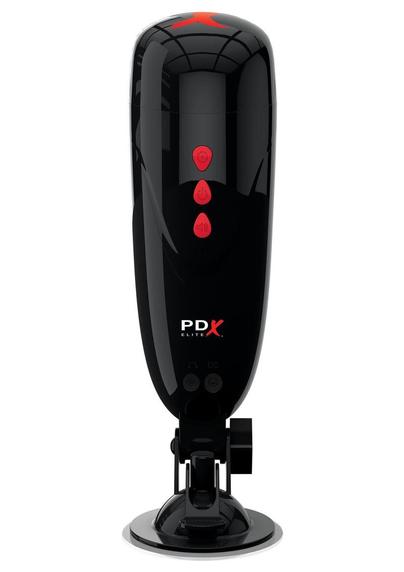 Pipedream Extreme Elite Rechargeable Dirty Talk Starter Masturbator - Pussy - Vanilla/Black