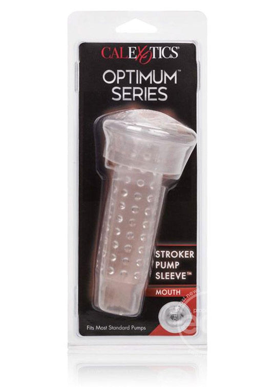 Optimum Series Stroker Pump Sleeve Masturbator - Mouth - Clear