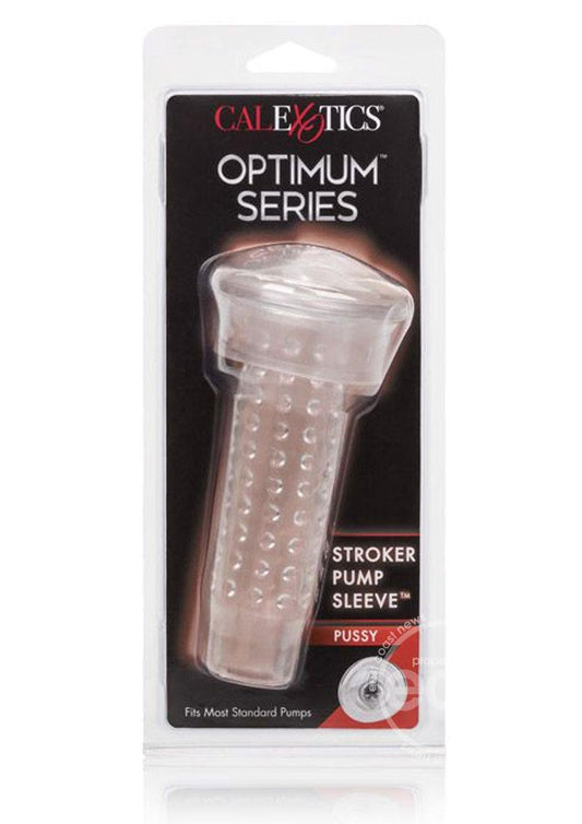 Optimum Series Stroker Pump Sleeve Masturbator - Pussy - Clear