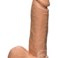 The D Perfect D Firmskyn Dildo with Balls 8in - Vanilla