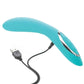 Adam & Eve The G-Gasm Curve Rechargeable Silicone Vibrator - Aqua