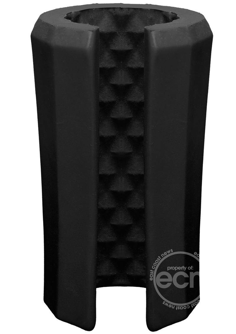 OptiMALE Beaded Truskyn Silicone Masturbator - Black