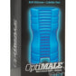 OptiMALE Ribbed Truskyn Silicone Masturbator - Blue