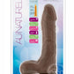 Au Naturel Mister Perfect Dildo with Balls 8.5in - Chocolate