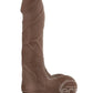 Au Naturel Mister Perfect Dildo with Balls 8.5in - Chocolate