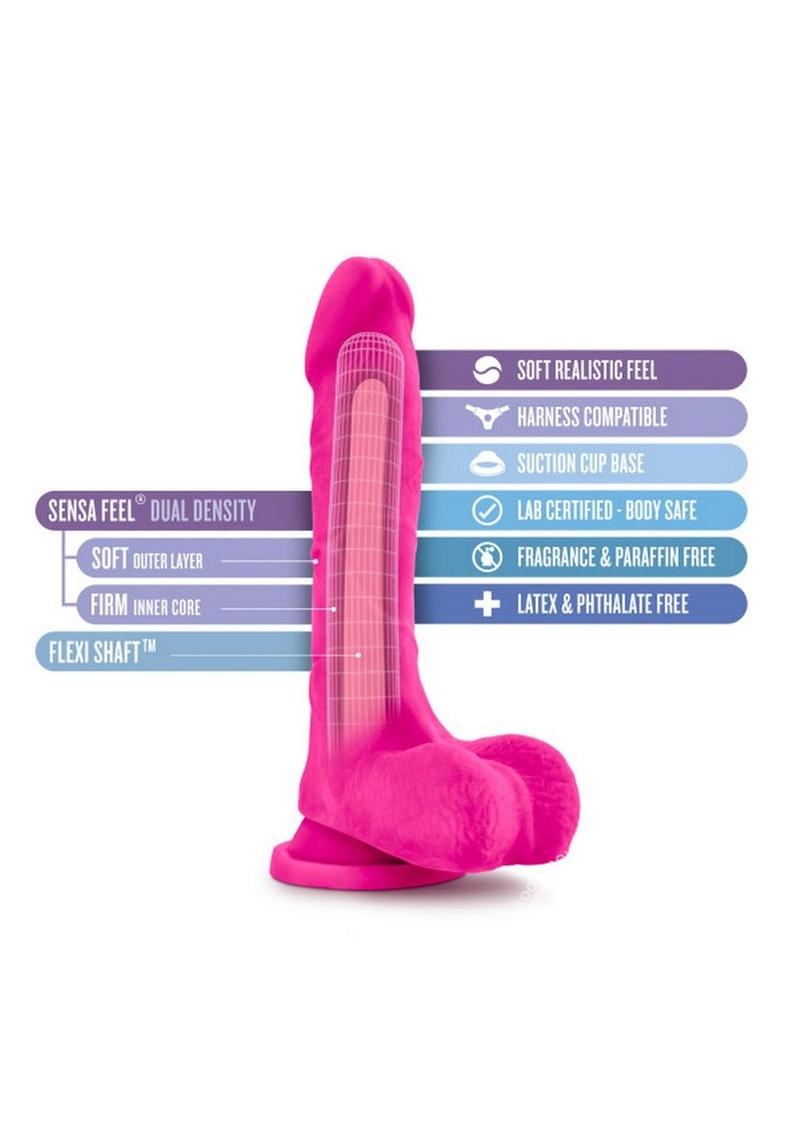 Au Naturel Bold Thrill Dildo with Suction Cup 8.5in - Pink