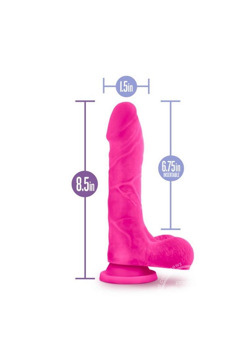 Au Naturel Bold Thrill Dildo with Suction Cup 8.5in - Pink