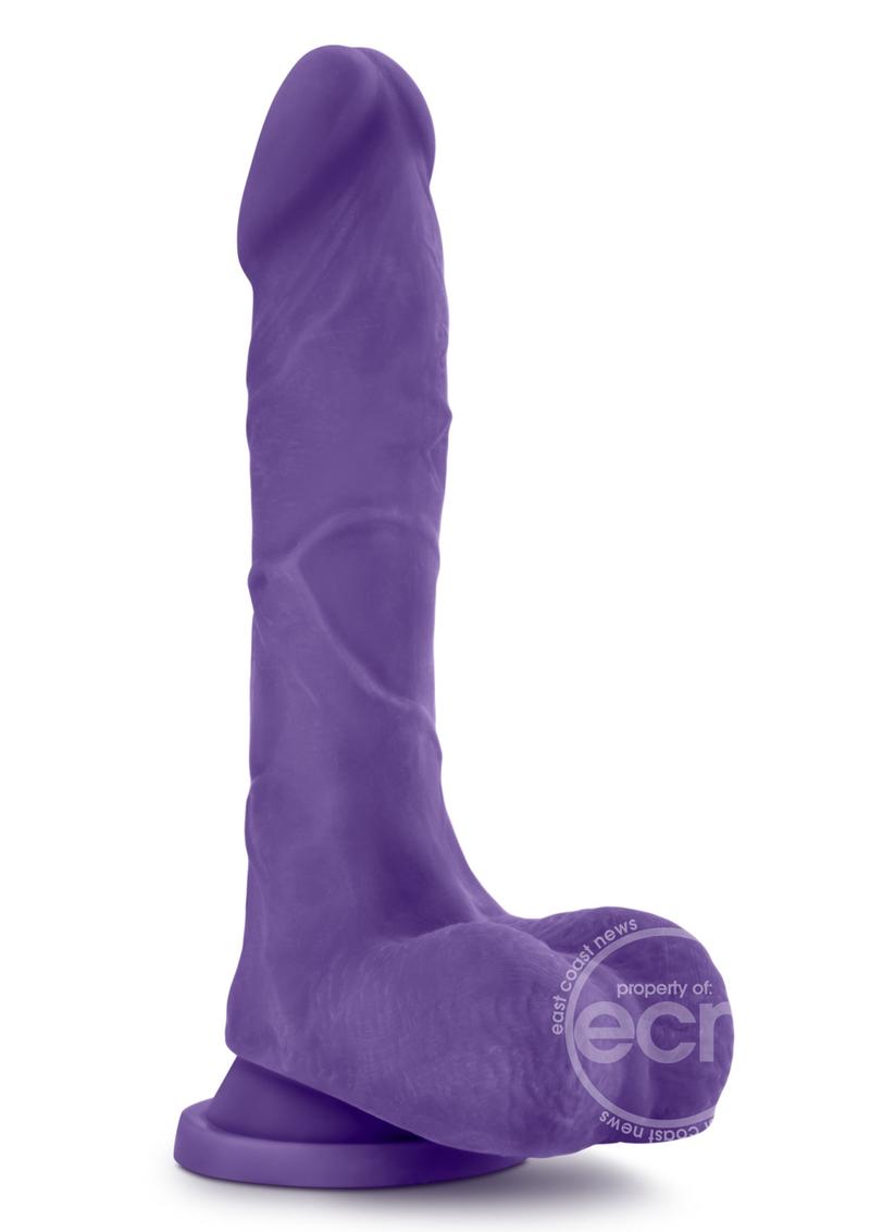 Au Naturel Bold Thrill Dildo with Suction Cup 8.5in - Purple