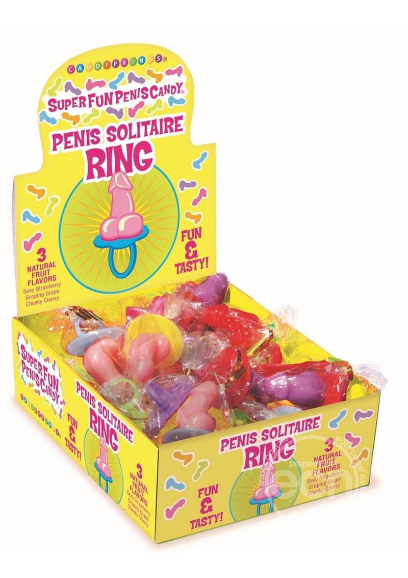 Candyprints Penis Solitaire Suckers Ring Counter Display Assorted Flavors (30 per display)