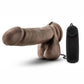 X5 Plus Gyrating Vibrating Dildo with Remote Control 8in - Chocolate