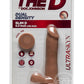 The D Slim D Ultraskyn Dildo with Balls 6.5in - Caramel