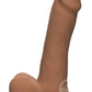 The D Slim D Ultraskyn Dildo with Balls 6.5in - Caramel