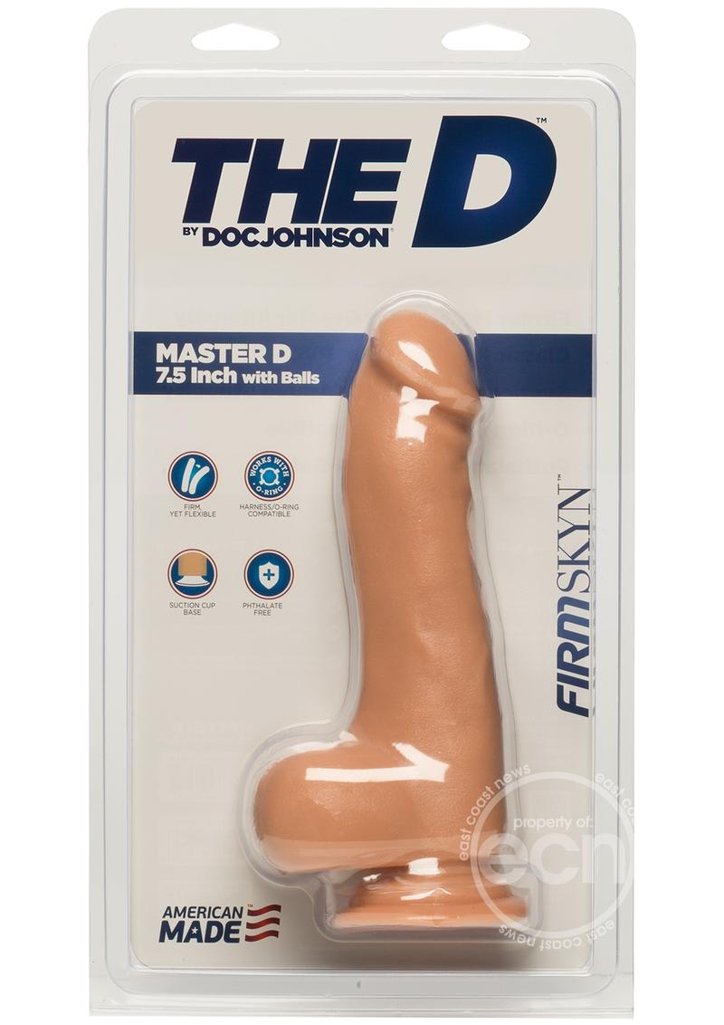 The D Master D Firmskyn Dildo with Balls 7.5in - Vanilla