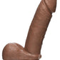 The D Perfect D Firmskyn Dildo with Balls 7in - Caramel