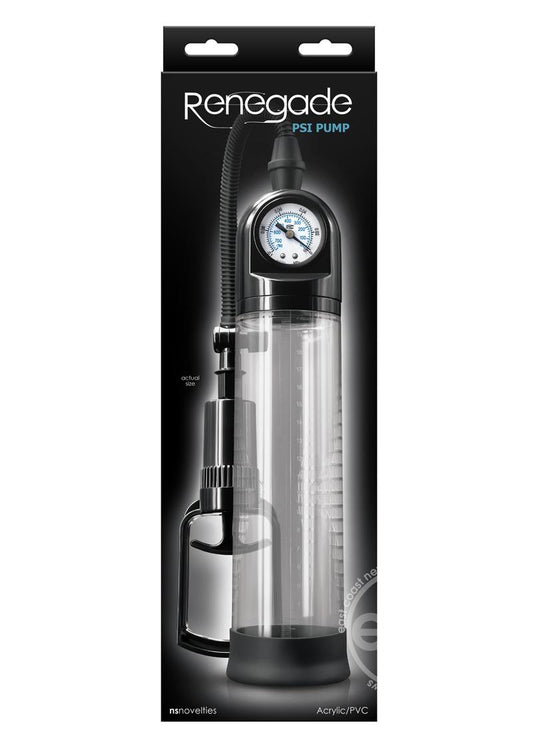 Renegade PSI Penis Pump - Clear/Black