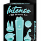 Intense Clit Teaser Kit Mini Vibrator with Silicone Attachments -Aqua