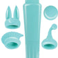 Intense Clit Teaser Kit Mini Vibrator with Silicone Attachments -Aqua