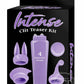 Intense Clit Teaser Kit Mini Vibrator with Silicone Attachments -Purple