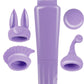 Intense Clit Teaser Kit Mini Vibrator with Silicone Attachments -Purple
