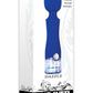 Dazzle Rechargeable Silicone Wand Massager with Glitter Handle - Blue