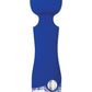 Dazzle Rechargeable Silicone Wand Massager with Glitter Handle - Blue