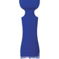 Dazzle Rechargeable Silicone Wand Massager with Glitter Handle - Blue