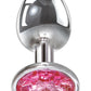 Adam & Eve Pink Gem Aluminum Anal Plug - Small - Pink