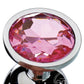 Adam & Eve Pink Gem Aluminum Anal Plug - Large - Pink