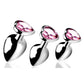 Booty Sparks Heart Gem Anal Plug Set - Pink