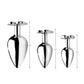 Booty Sparks Violet Flower Gem Anal Plug Set - Silver