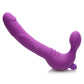 Strap U Royal Revolver Vibrating Silicone Strapless Strap On - Purple