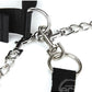 Lux Fetish Collar, Cuffs & Leash Set with Removable Cuffs & Leash - Black